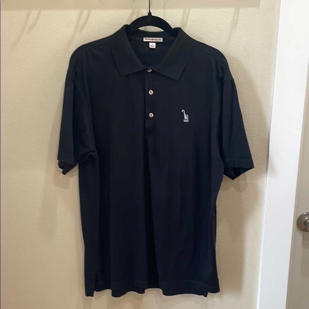 Men's Peter Millar Black Polo Golf Shirt